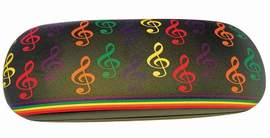 Glasses Case Multi-Coloured Treble Clef