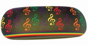 Glasses Case Multi-Coloured Treble Clef