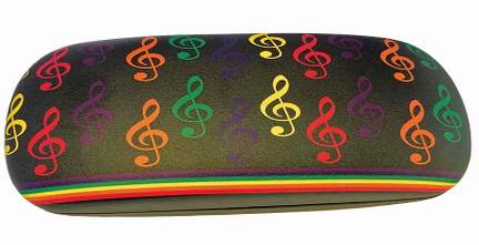 Glasses Case Multi-Coloured Treble Clef