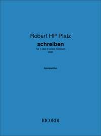 Robert HP Platz: schreiben