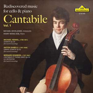 Cantabile, Vol. 1: Rediscovered Music for Cello & Piano