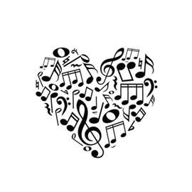 Greeting Card Heart of Clefs