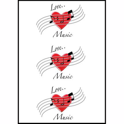 Greeting Card Love Music