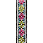 D'Addario Pad Lock Woven Guitar Strap, Parallel Flowers Product Image
