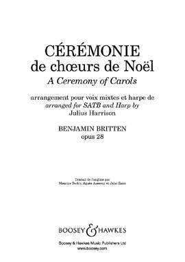 Britten, B: Cérémonie de chœurs de Noël op. 28