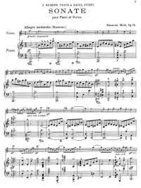 Moór, Emanuel: Sonata for Pianoforte and Violin in A minor Op. 74
