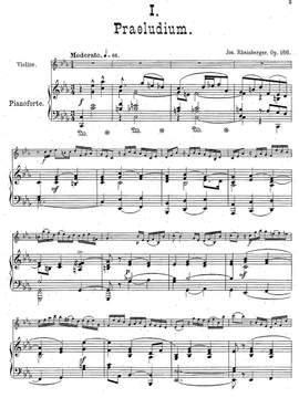 Rheinberger, Josef Gabriel: Suite for violin and organ or pianoforte Op. 166