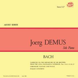 J.S. Bach: Chromatic Fantasia And Fugue in D Minor, BWV 903; Italian Concerto in F Major, BWV 971