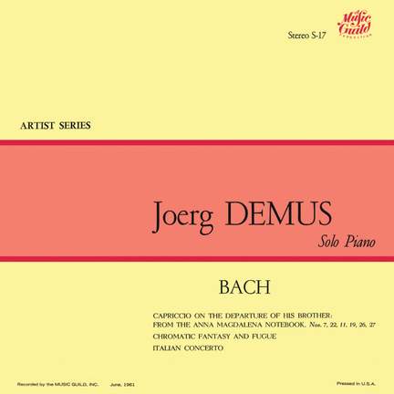 J.S. Bach: Chromatic Fantasia And Fugue in D Minor, BWV 903; Italian Concerto in F Major, BWV 971
