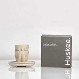 3oz Espresso HuskeeCup and Saucer Set of 2 - Natural