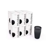 12x 12oz HuskeeCup with Lid - Charcoal