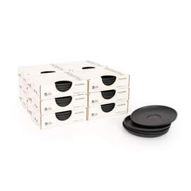 12x 3oz Espresso HuskeeCup Saucer 4-pack - Charcoal