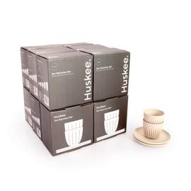 12x 3oz Espresso HuskeeCup and Saucer Set of 2 - Natural