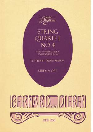 Bernard van Dieren: String Quartet No.4 Score