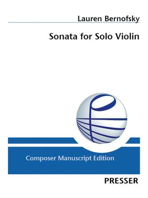 Bernofsky, L: Sonata for Solo Violin