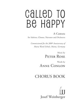 Rose, Peter: Called To Be Happy (chorus book)