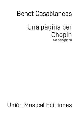Benet Casablancas: Una pàgina per Chopin