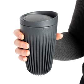 12oz HuskeeCup with Lid - Charcoal