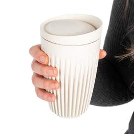 12oz HuskeeCup with Lid - Natural