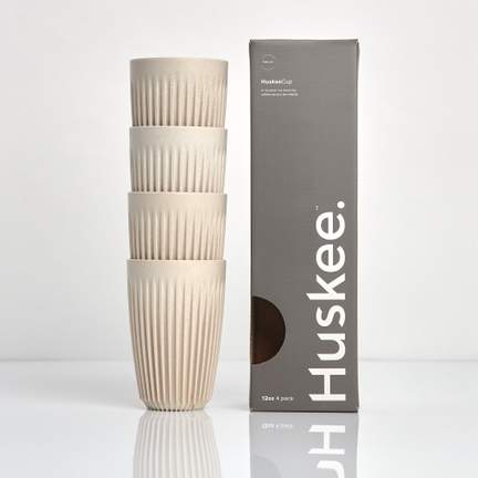 12oz HuskeeCup 4-pack - Natural