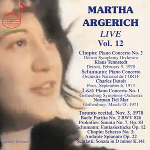 Martha Argerich, Vol.12: Chopin, Schumann, Liszt, Toronto Recital 1978