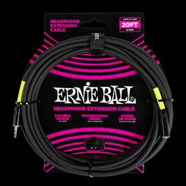 Ernie Ball Headphone Extension Cable 3.5mm To 3.5mm 20ft