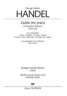 Georg Friedrich Händel: Zadok the priest, HWV 258, 1727