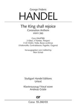 Georg Friedrich Händel: The King shall rejoice, HWV 260, 1727