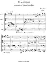 Vaage, Knut: In Memoriam for string quartet Product Image