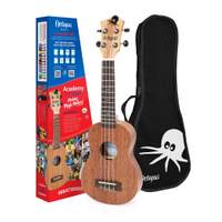 Octopus Academy soprano ukulele left handed Natural