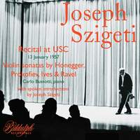 Joseph Szigeti: Recital at USC