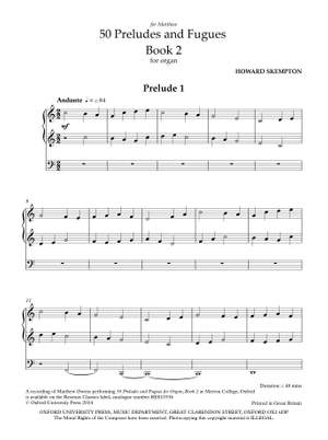 Skempton, Howard: 50 Preludes and Fugues Book 2