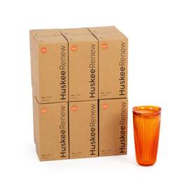 12 x 16oz HuskeeRenew Cups with lids - Amber