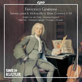 Francesco Geminiani: Sonates pour le violoncelle et basse continue I–VI