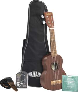 Kala Satin Mahogany Soprano Bundle Rosewood