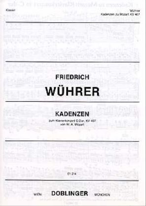 Wuehrer, F: Kadenzen zu Mozarts Klavierkonzert C-Dur C major