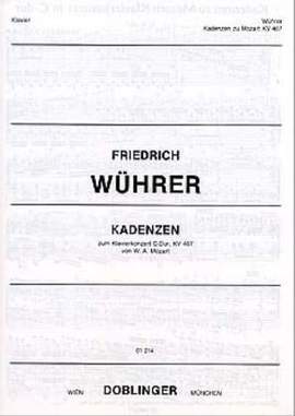Wuehrer, F: Kadenzen zu Mozarts Klavierkonzert C-Dur C major