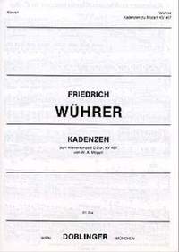 Wuehrer, F: Kadenzen zu Mozarts Klavierkonzert C-Dur C major