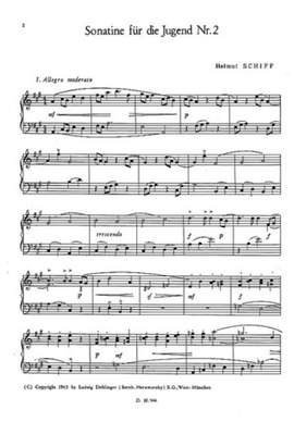 Schiff, H: Sonatine für die Jugend Nr. 2