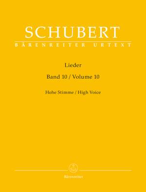 Schubert, Franz: Lieder Book 10 High Voice