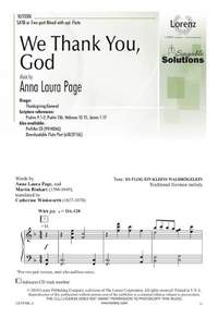 Anna Laura Page: We Thank You, God