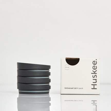 Universal HuskeeCup Lid 4-pack - Charcoal