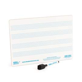 Chamberlain Music A4 mini dry-wipe music whiteboard, 4 printed staves