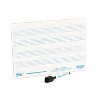 Chamberlain Music A4 mini dry-wipe music whiteboard, 4 printed staves
