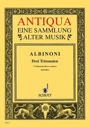 Albinoni, Tomaso: Three Triosonatas op. 1/10-12