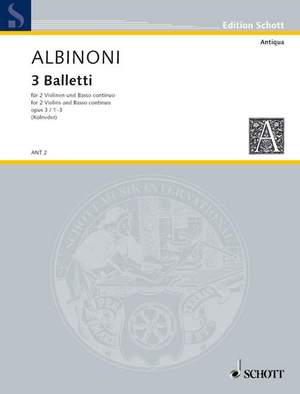 Albinoni, Tomaso: Three Balletti op. 3/1-3