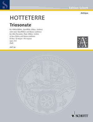 Hotteterre, Jacques Martin: Trio sonata D major op. 3/2