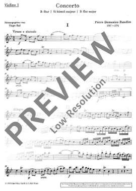Paradisi, P D: Concerto B flat Major B flat major