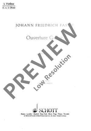 Fasch, Johann Friedrich: Overture G major