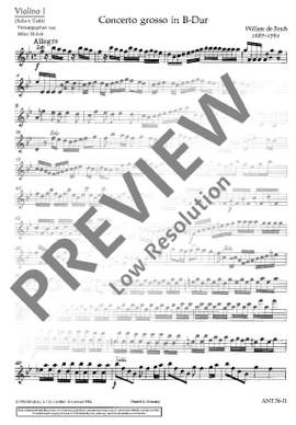 Fesch, Willem de: Concerto grosso B flat major